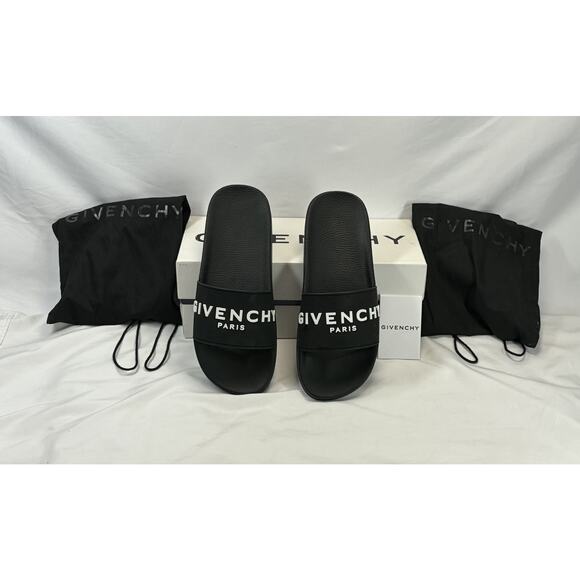 Givenchy Label Slide flat mules in rubber M SZ 11 EU 44 SPB JA-362299 main image 7